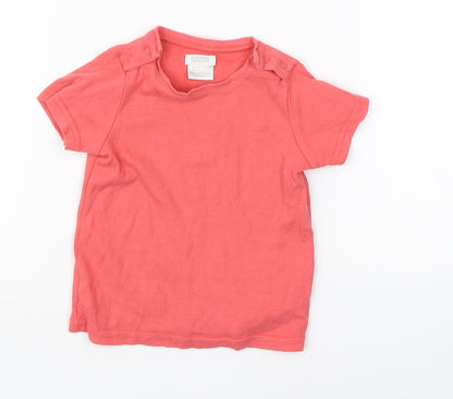 Mama & Papas Girls Pink   Basic T-Shirt Size 9-12 Months
