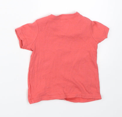 Mama & Papas Girls Pink   Basic T-Shirt Size 9-12 Months