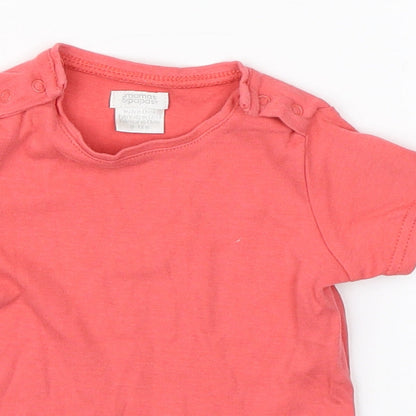 Mama & Papas Girls Pink   Basic T-Shirt Size 9-12 Months