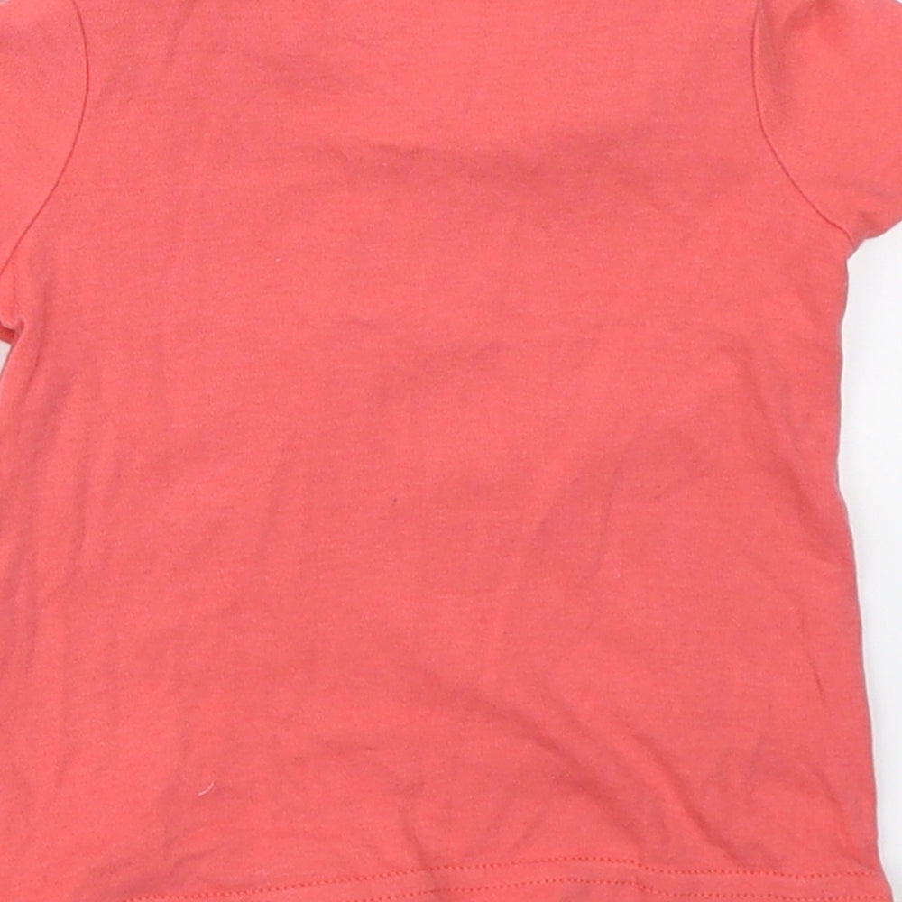 Mama & Papas Girls Pink   Basic T-Shirt Size 9-12 Months