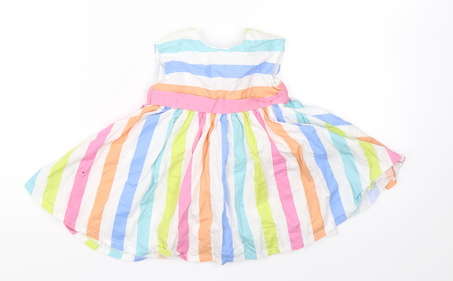 Preworn Girls Multicoloured Striped  Tutu Dress  Size 6-9 Months