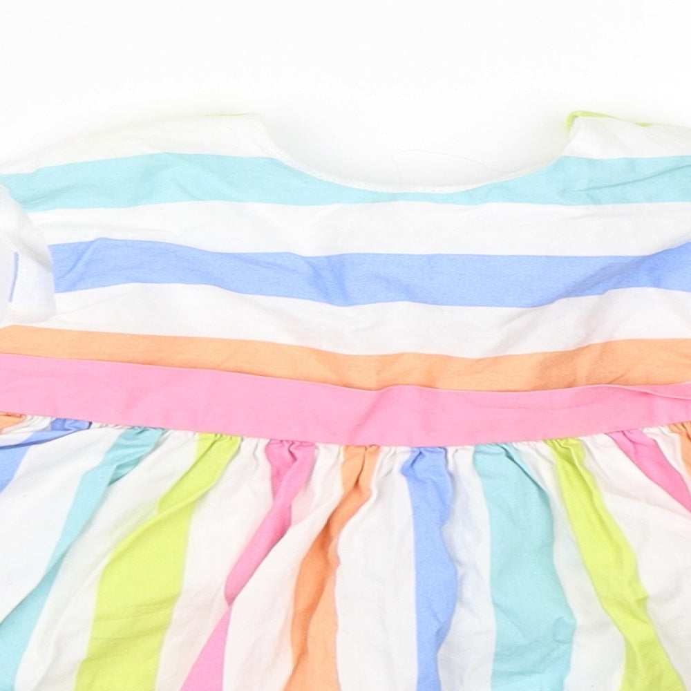 Preworn Girls Multicoloured Striped  Tutu Dress  Size 6-9 Months