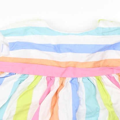 Preworn Girls Multicoloured Striped  Tutu Dress  Size 6-9 Months