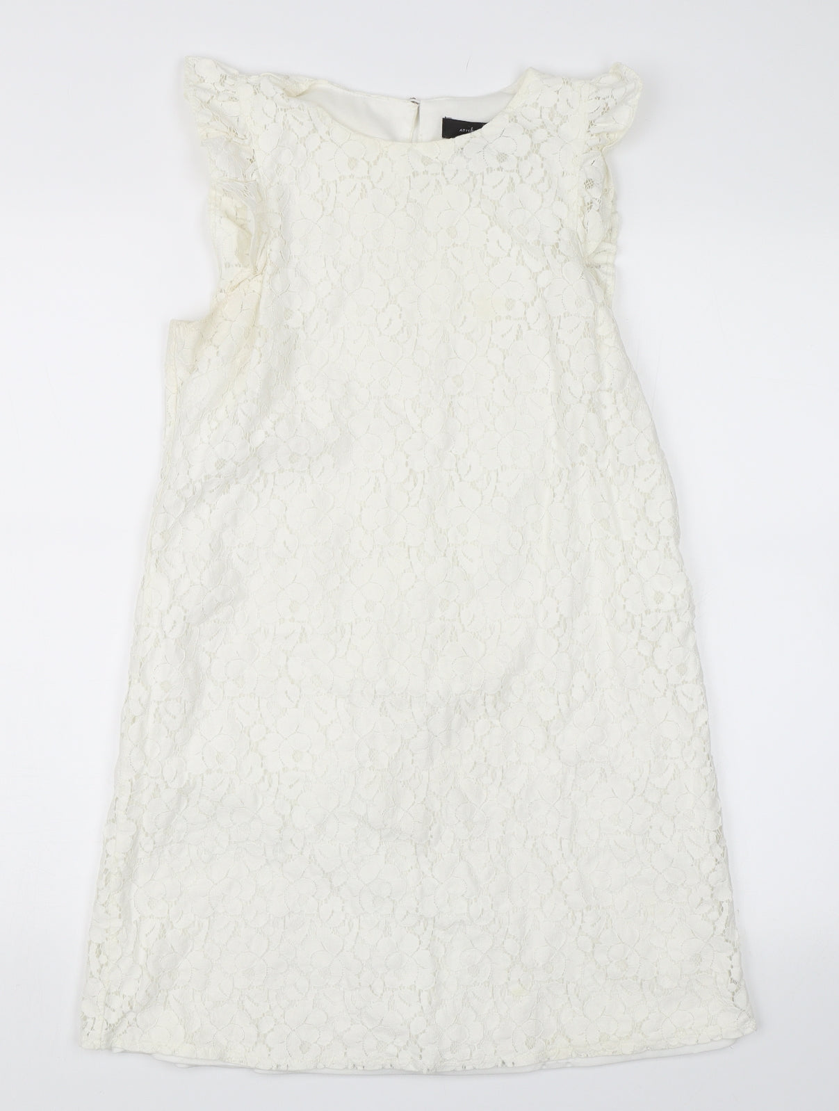 Atmosphere Womens White Floral  A-Line  Size 10