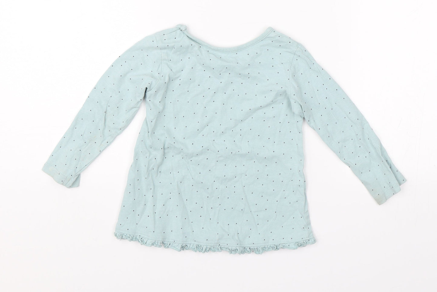 George Girls Green Polka Dot   Pyjama Top Size 12-18 Months