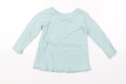 George Girls Green Polka Dot   Pyjama Top Size 12-18 Months