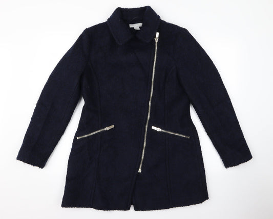 Womens UK Size L H&M Black Overcoat