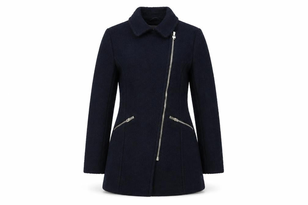 Womens UK Size L H&M Black Overcoat