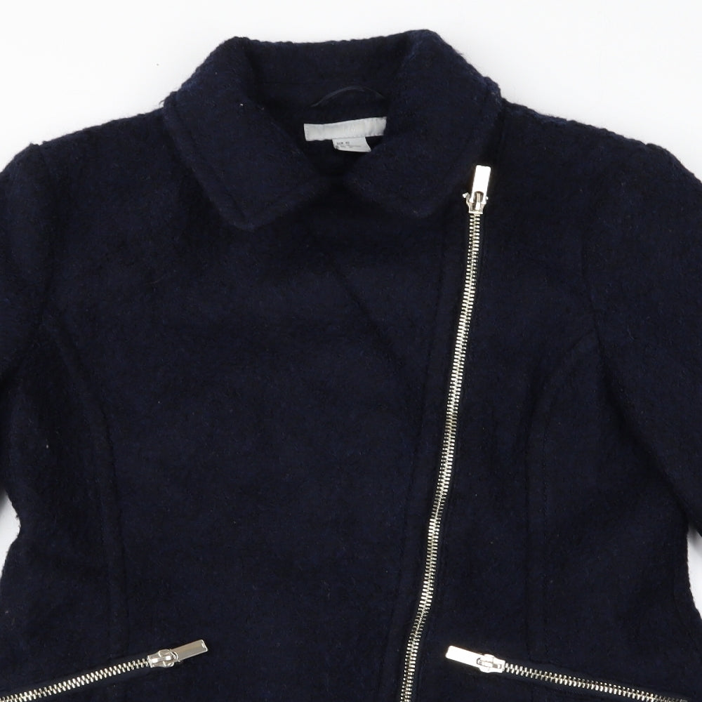 Womens UK Size L H&M Black Overcoat