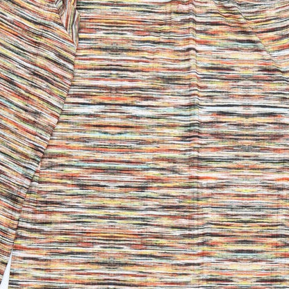 PRETTYLITTLETHING Womens Multicoloured Striped Rayon Pencil Dress  Size 14