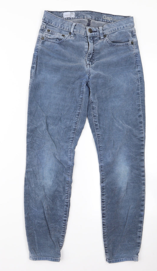 Gap Womens Blue  Denim Skinny Jeans Size 26 L25 in