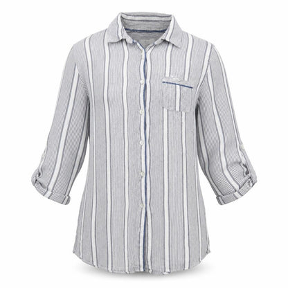 Womens UK Size M Preworn Grey Basic Button-Up