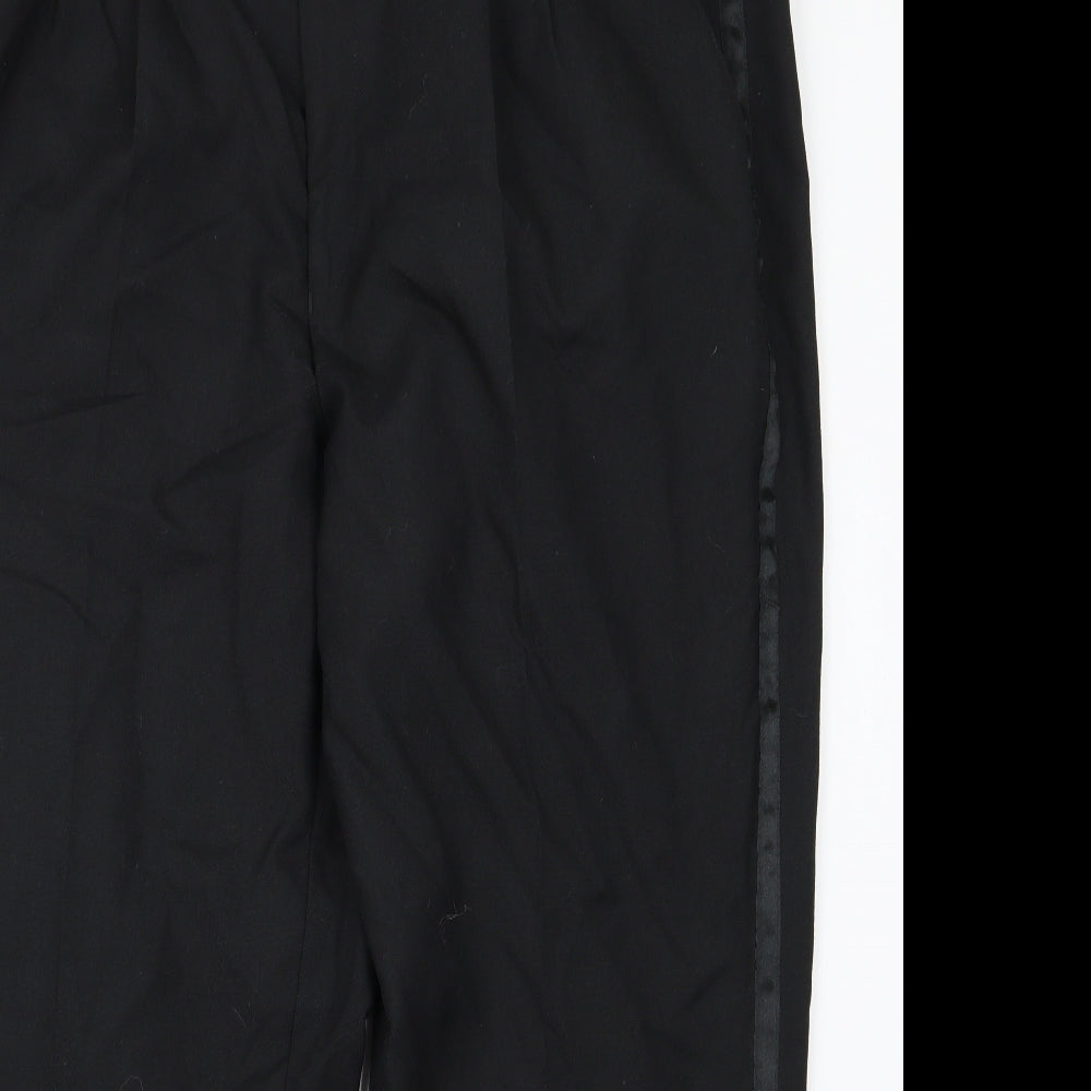 Womens UK Size 40 Preworn Regular Fit  Black Trousers