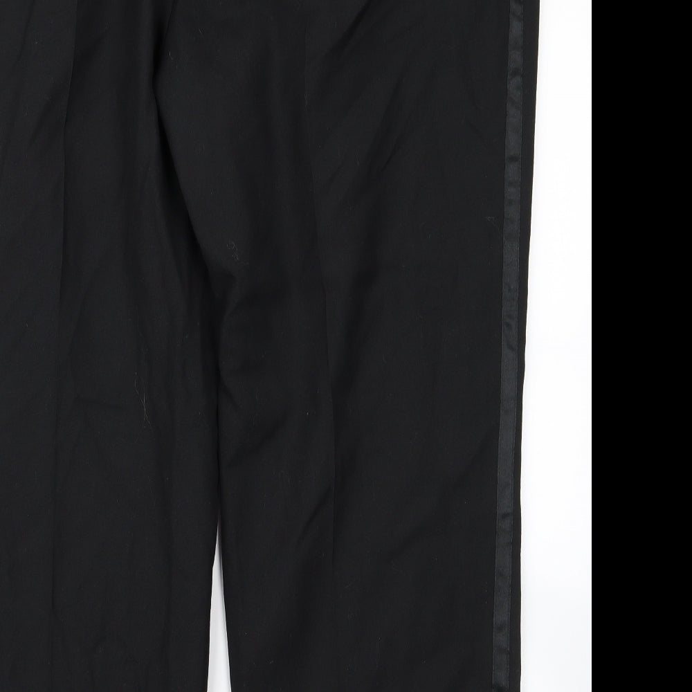 Womens UK Size 40 Preworn Regular Fit  Black Trousers