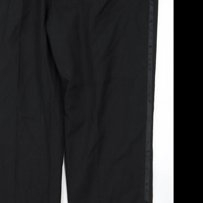 Womens UK Size 40 Preworn Regular Fit  Black Trousers