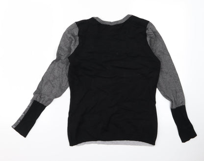 M&Co Womens Grey   Cardigan Jumper Size M
