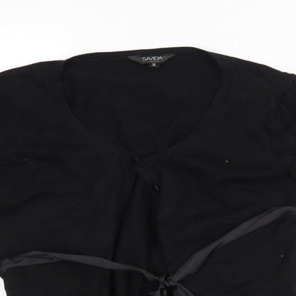 Savidqa Womens Black   Cardigan Jumper Size 12