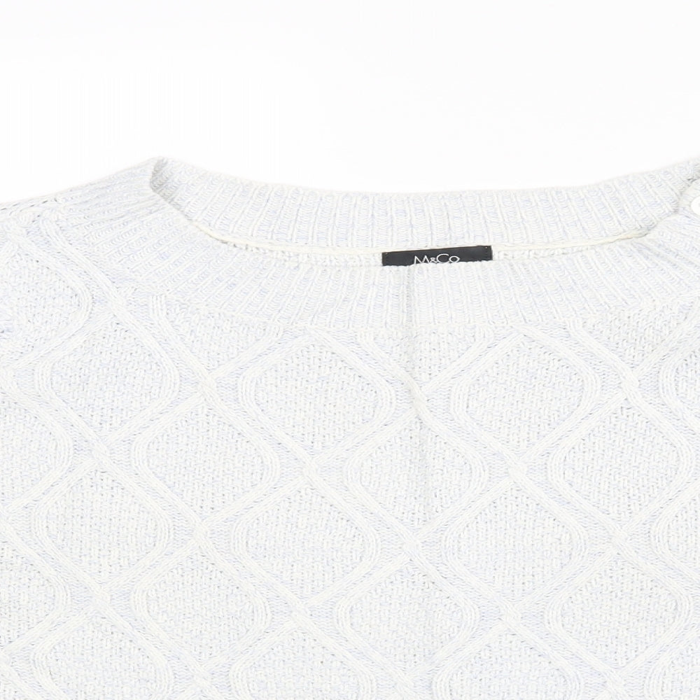 M&Co Womens Blue   Pullover Jumper Size 14