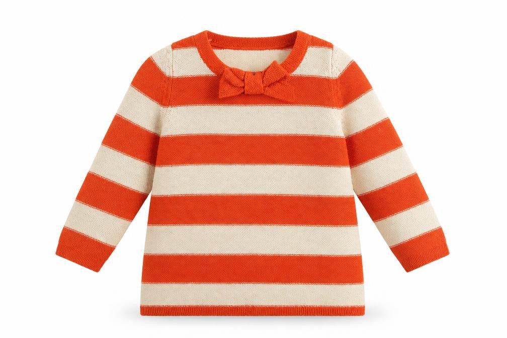 Next Womens Orange Striped  Pullover Jumper Size 10