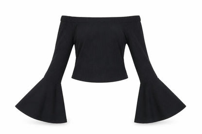 Front view of Missguided women’s black jumper, size UK 8, - crop top