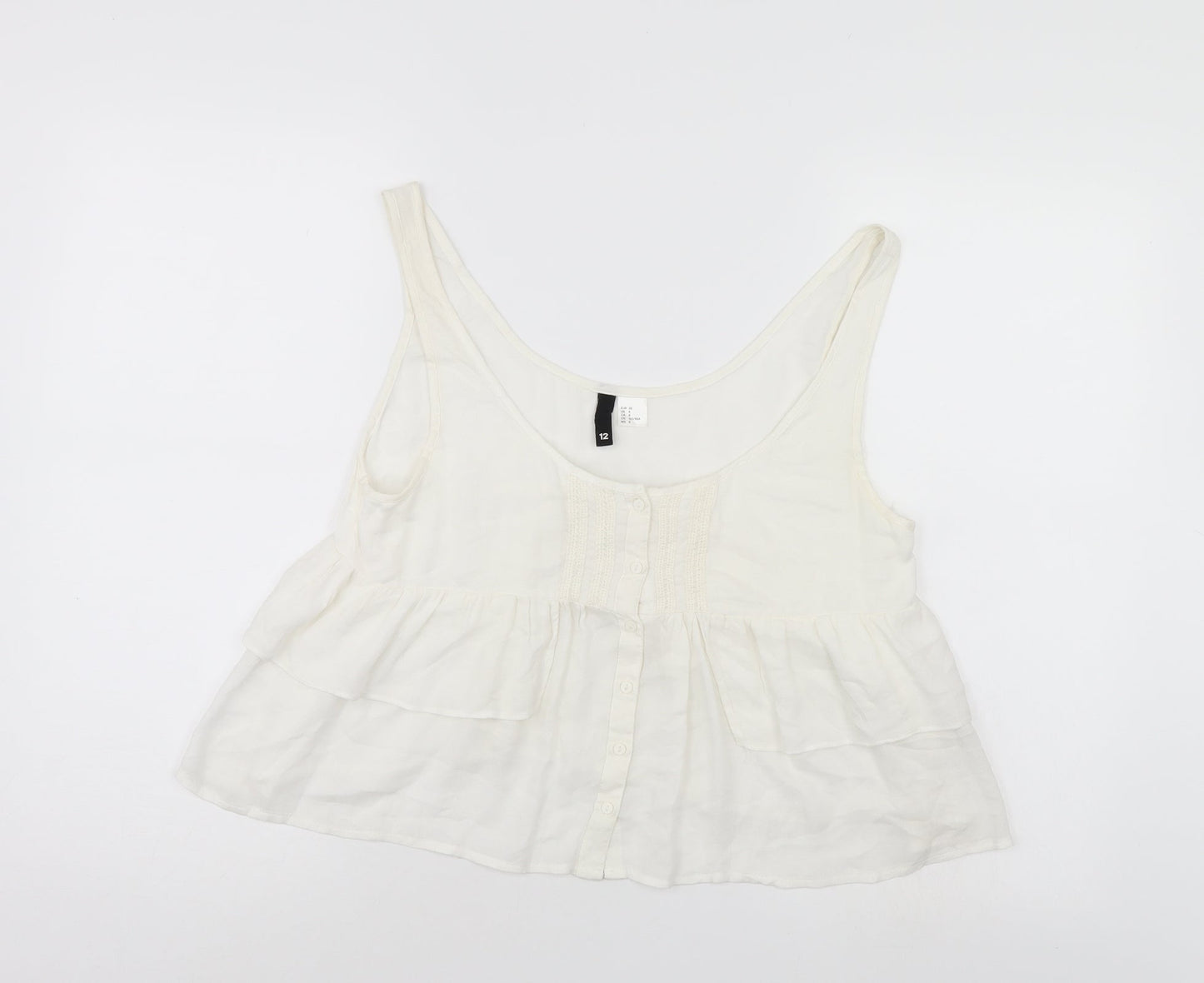 Womens UK Size 12 Divided White Basic Blouse