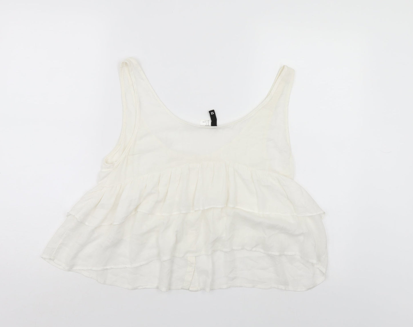 Womens UK Size 12 Divided White Basic Blouse
