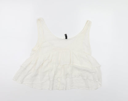 Womens UK Size 12 Divided White Basic Blouse
