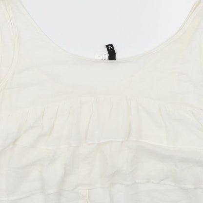 Womens UK Size 12 Divided White Basic Blouse