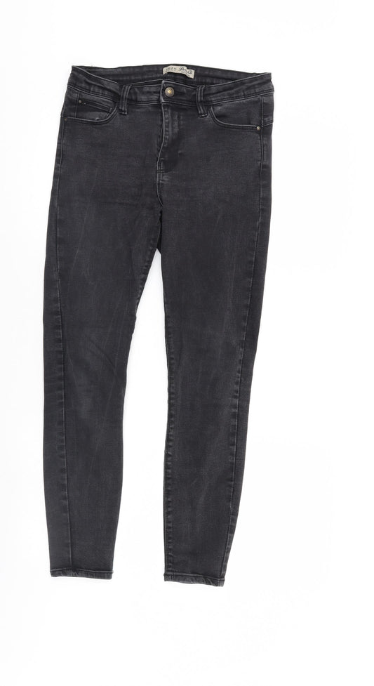 Denim & Co. Womens Black  Denim Tapered Jeans Size 12 L27 in