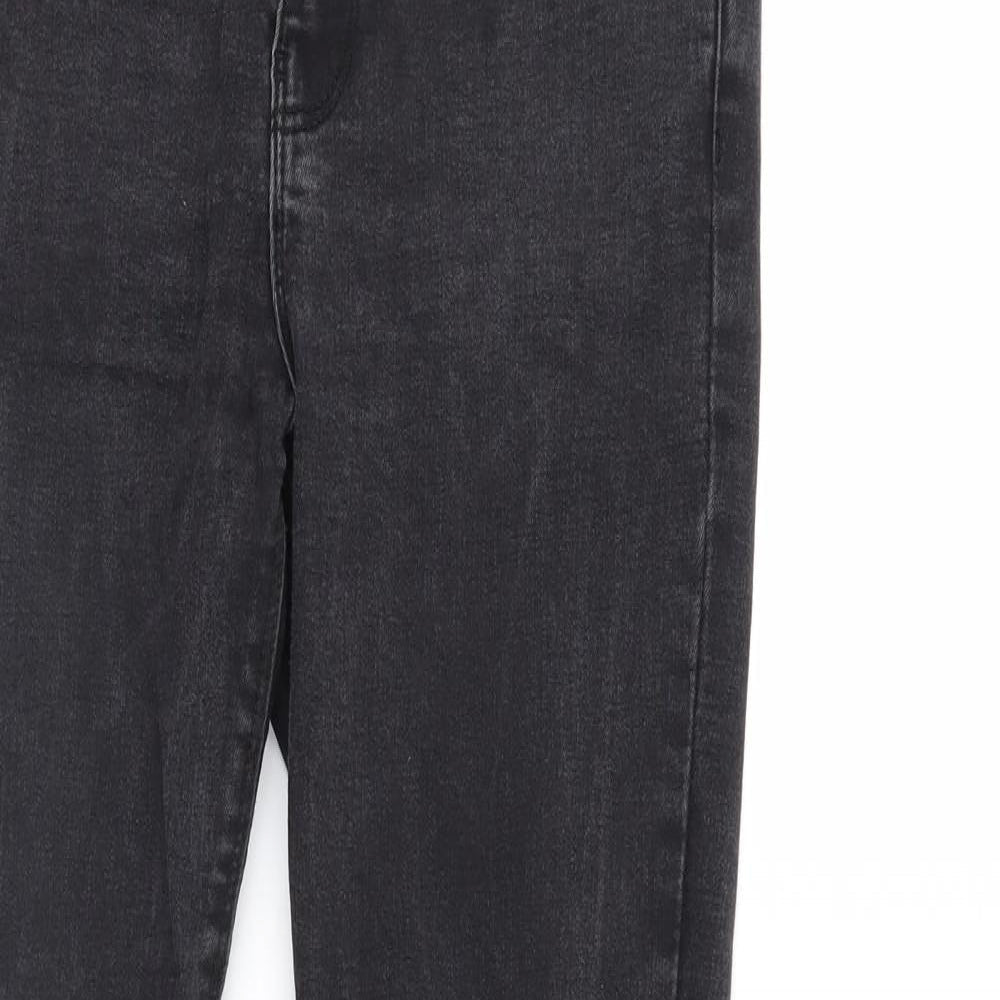 Denim & Co. Womens Black  Denim Tapered Jeans Size 12 L27 in