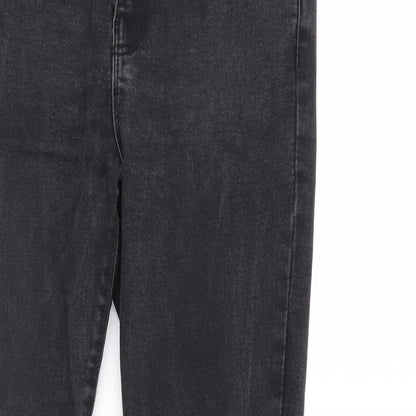 Denim & Co. Womens Black  Denim Tapered Jeans Size 12 L27 in