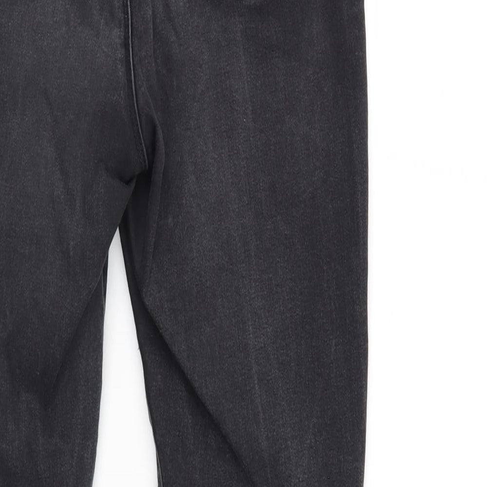 Denim & Co. Womens Black  Denim Tapered Jeans Size 12 L27 in