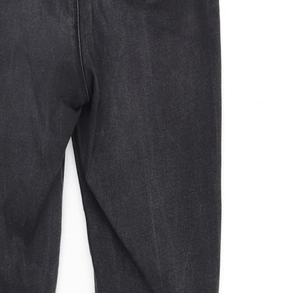 Denim & Co. Womens Black  Denim Tapered Jeans Size 12 L27 in