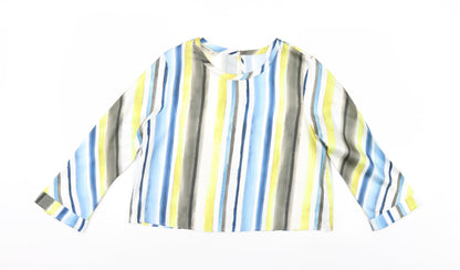 Womens UK Size L Zara Multicoloured Basic Blouse