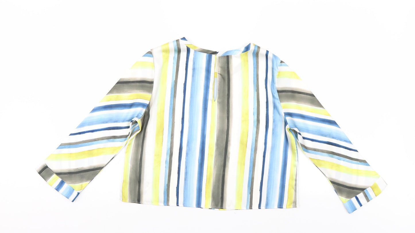 Womens UK Size L Zara Multicoloured Basic Blouse