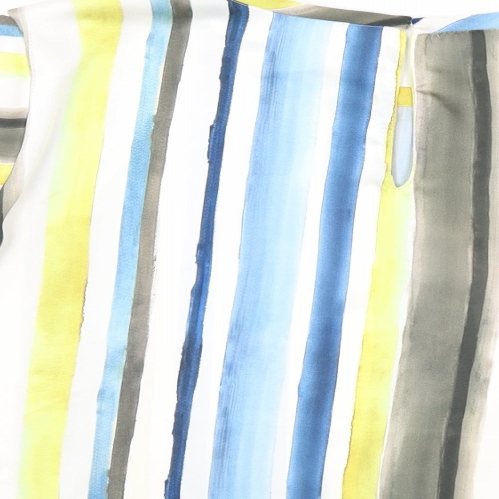 Womens UK Size L Zara Multicoloured Basic Blouse
