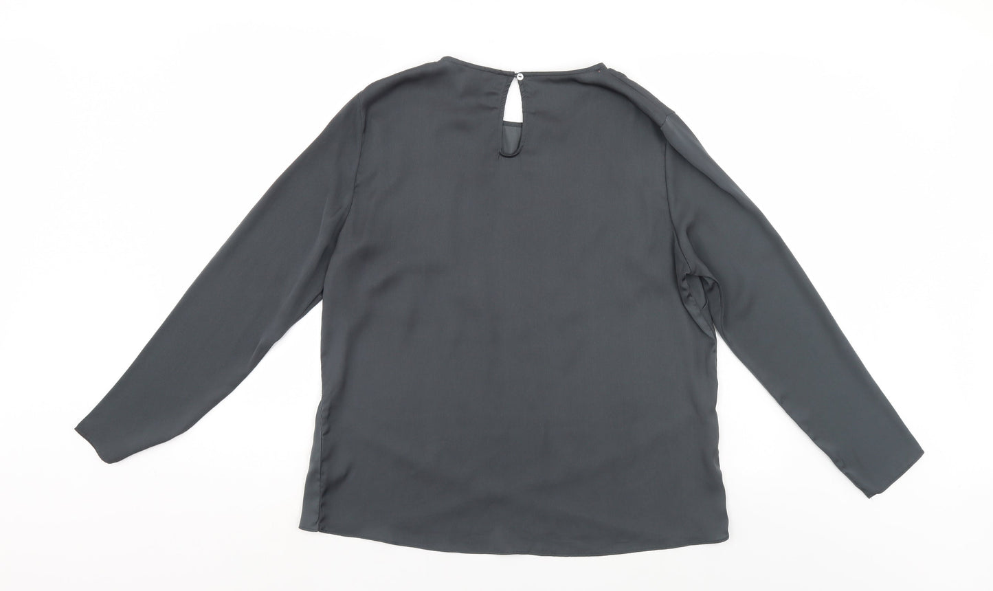 H&M Womens Grey   Basic Blouse Size 14