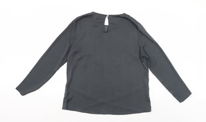 H&M Womens Grey   Basic Blouse Size 14