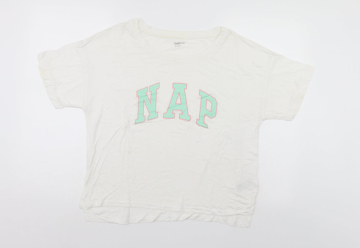 GA Womens White    Polo Size L