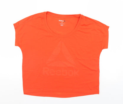Womens UK Size 10 Reebok Orange Basic T-Shirt