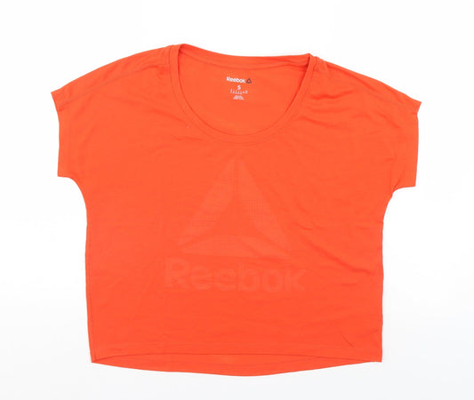 Womens UK Size 10 Reebok Orange Basic T-Shirt