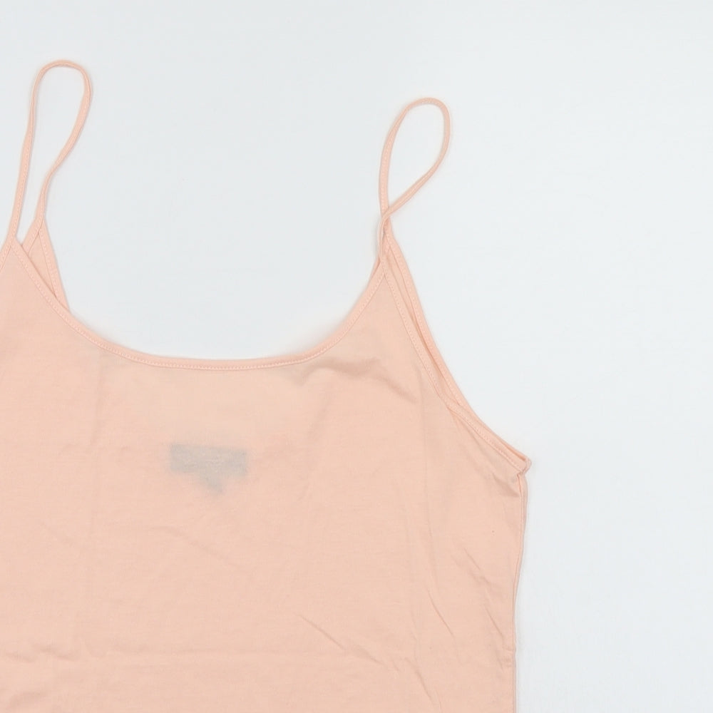 Womens UK Size 12 Top Shop Pink Basic Tank