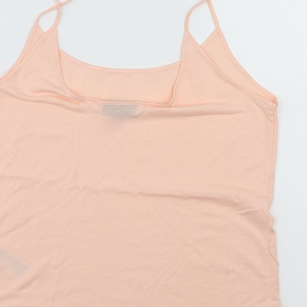 Womens UK Size 12 Top Shop Pink Basic Tank