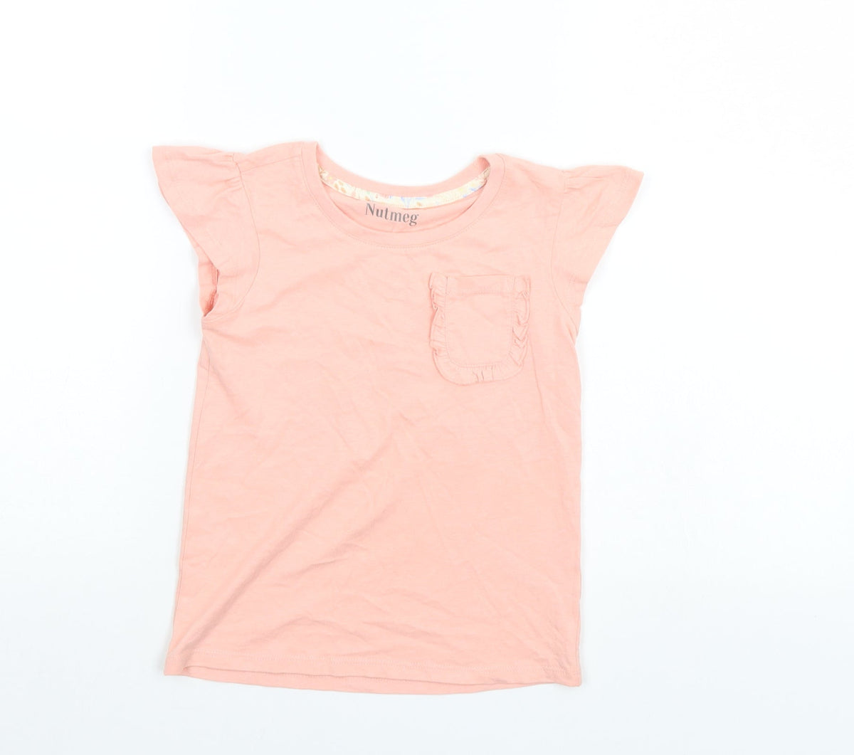 Additional front view of Nutmeg girls’ pink basic polo, size 5-6, years