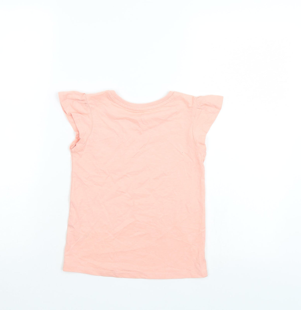 Back view of Nutmeg girls’ pink basic polo, size 5-6, years