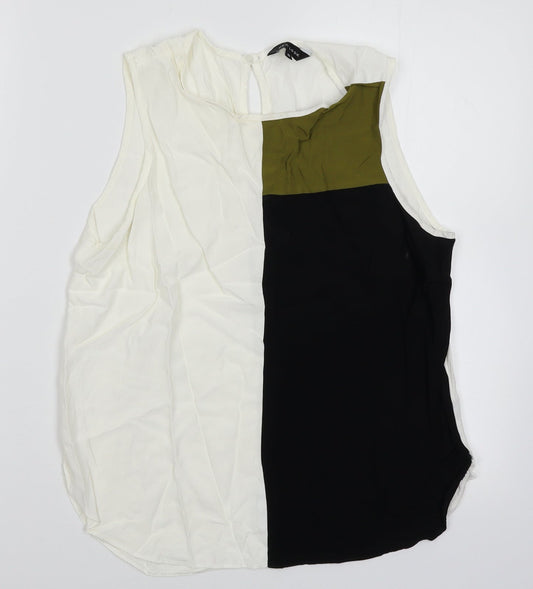 Womens UK Size 10 New Look Multicoloured Basic Tank