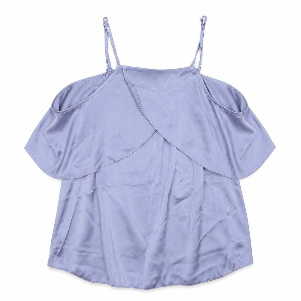 Womens UK Size 10 New Look Silver Basic Tank