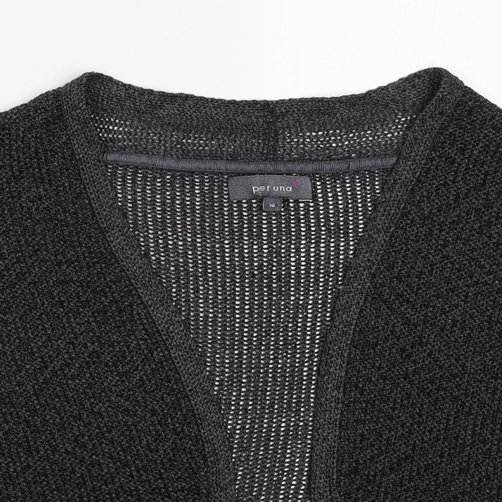 Per Una Womens Grey  Knit Cardigan Jumper Size 10
