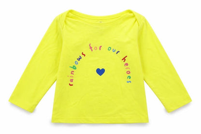 Front view of F&F Baby Yellow Basic T-Shirt, size 3-6, Months