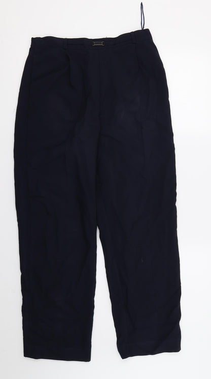 Womens UK Size 10 BM Regular Fit  Blue Trousers
